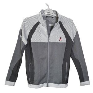 Los Angeles Angels Levelwear MLB Genuine Merch Track Jacket M/M Gray Red NWOT‎